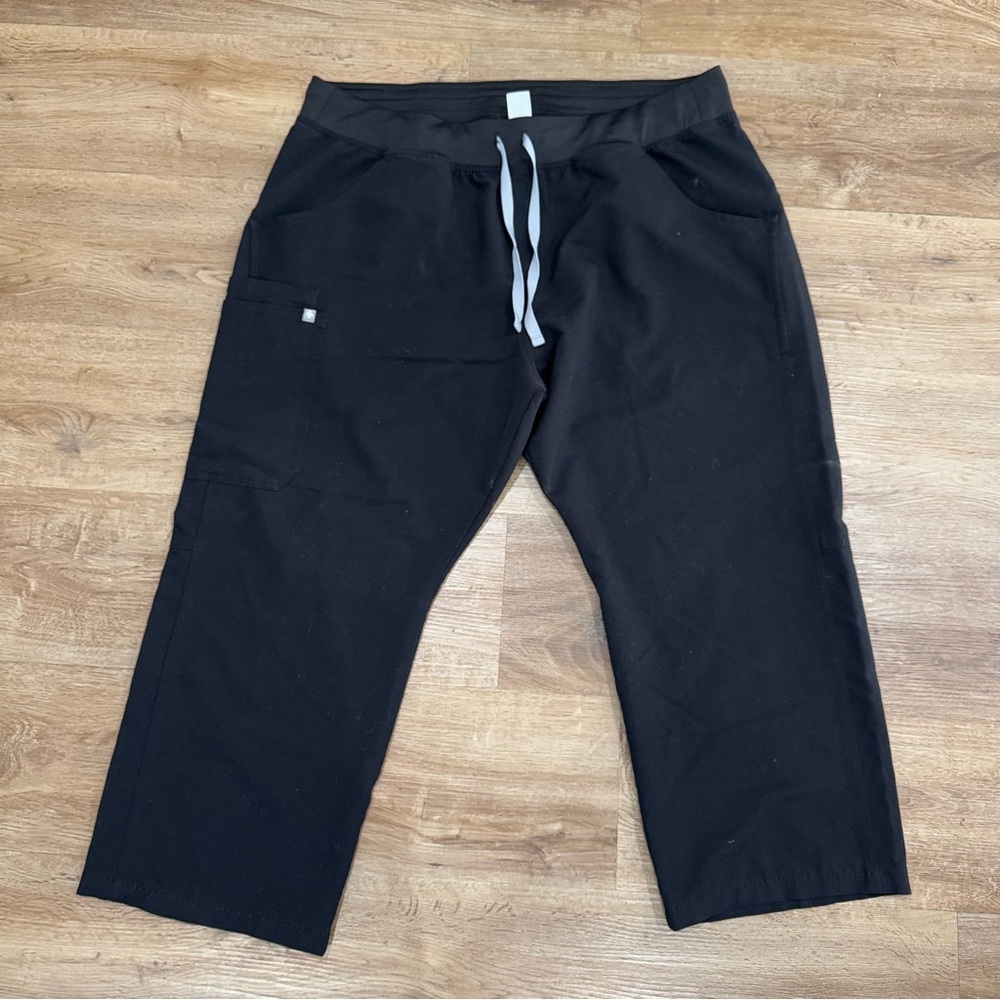 Figs Kade Cargo Scrub Pants Black Womens Size XL